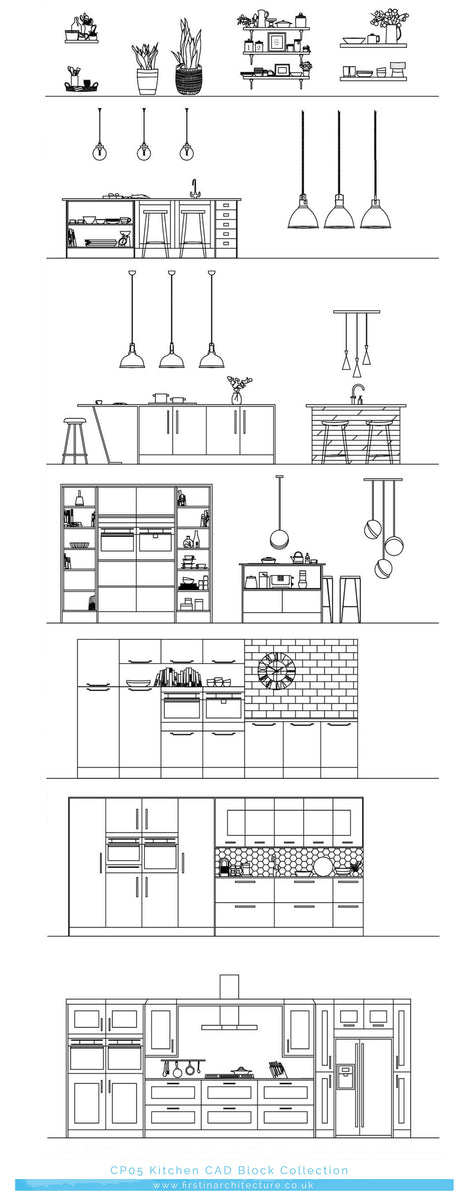 FIA CAD Blocks Kitchen Furniture [CP05] – First In Architecture