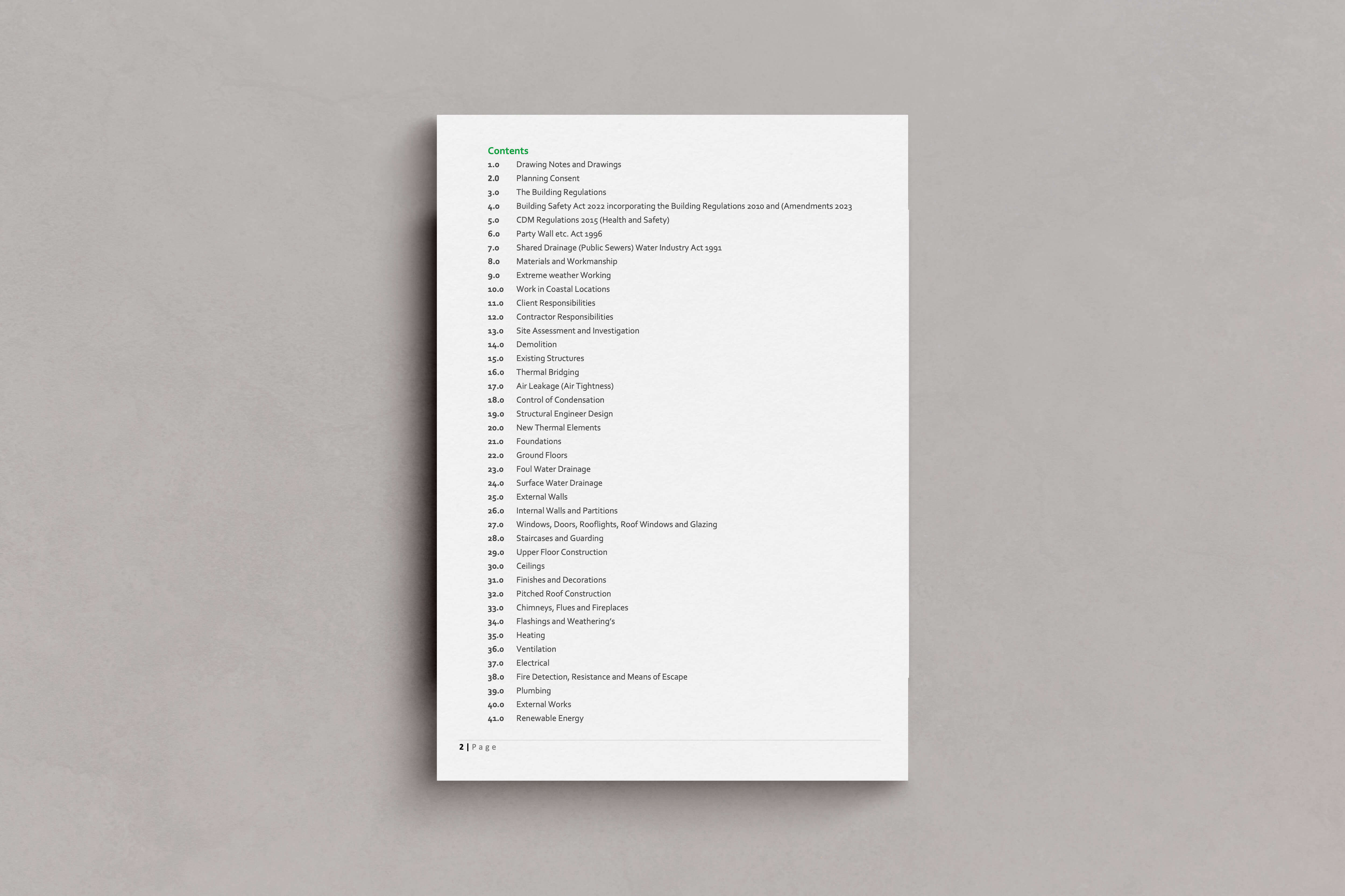 Building Regulations Notes Template