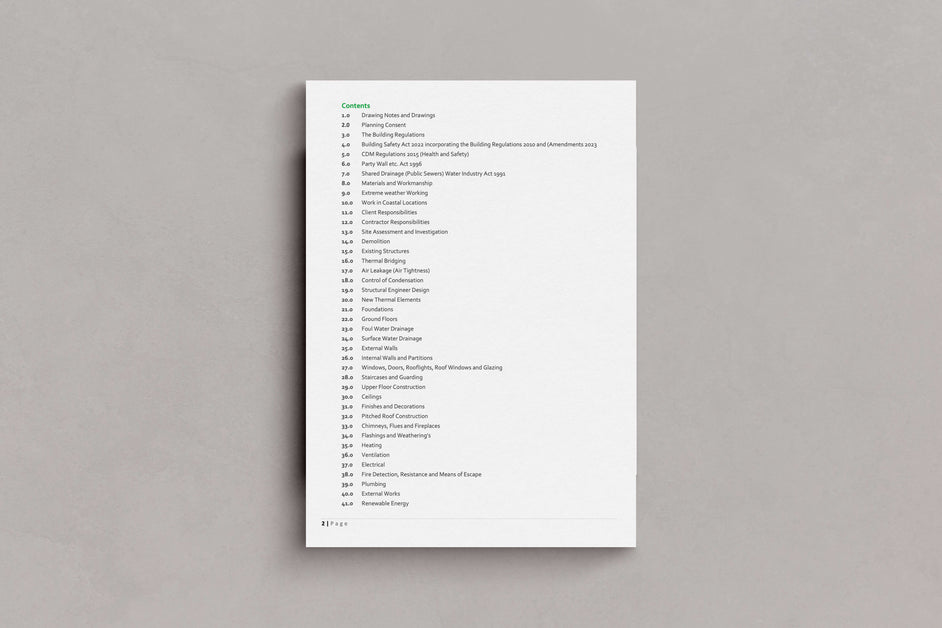 Building Regulations Notes Template