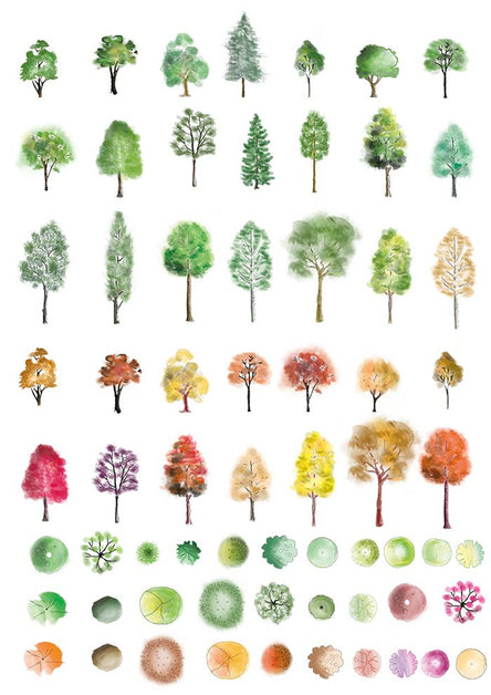 Colorblocked Tree Digital Downloads – First In Architecture